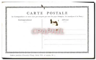 A cozinheira holandesa — D'après Gérard Dou — Chocolat-Vinay, Série VII, N° 7 — Verso