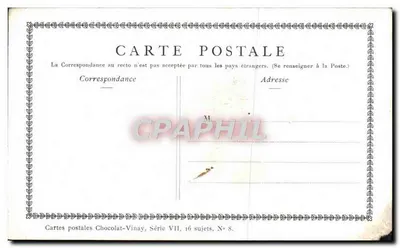 Spinnaczka — D'après Gérard Dou — Chocolat-Vinay, seria VII, nr 8 — Rewers