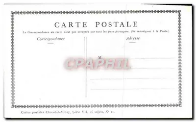 A Leitora — Segundo Gérard Dou — Chocolat-Vinay, Série VII, N° 11 — Verso