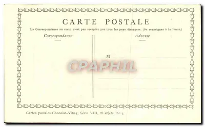 O Desejo de Agradar — Chocolat-Vinay, Série VIII, N° 4 — Verso