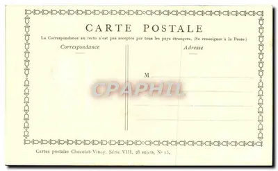 Dwaj przyjaciele — Chocolat-Vinay, seria VIII, nr 15 — Rewers