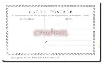 Concierto pastoral — Basado en Lanard — Chocolat-Vinay, Serie VII, N° 5 — Reverso