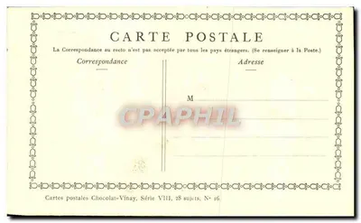 Escena de jardín — Editor Chocolat-Vinay, Serie VIII, N° 16 — Reverso