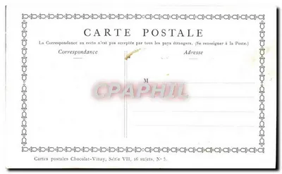 Concierto Pastoral — Diapres Lanore — Chocolat-Vinay, Serie VII, N° 5 — Reverso