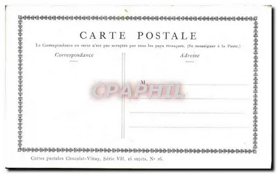 A Toupie — Chocolat-Vinay, Série VII, N° 16 — Verso