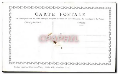 Het Spel van de Vier Hoeken — Naar Lanorel — Chocolat-Vinay, Serie VII, N° 2 — Achterkant