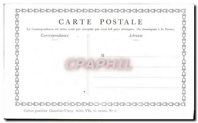 La Primavera — Basado en Lancret — Chocolat-Vinay, Serie VII, N° 6 — Reverso