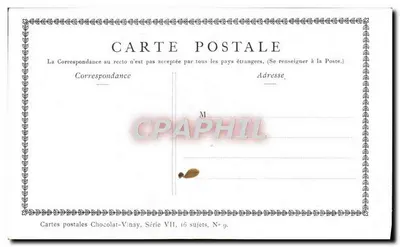 De Hoofdzaag — Chocolat-Vinay, Serie VII, N° 9 — Achterkant