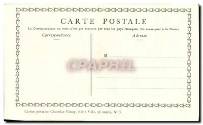 Le Matin — Rysunek Duguesclina — Chocolat-Vinay, seria VIII, nr 3 — Rewers