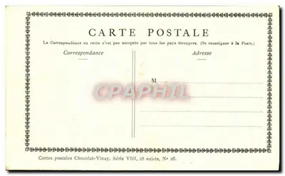 A ÁGUA — Pintura de Rigaud Larose — Chocolat-Vinay, Série VIII, N° 26 — Verso