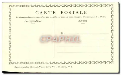 A Dança Camponesa — Chocolat-Vinay, Série VIII, N° 2 — Verso