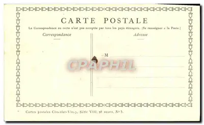 O Colin-Maillard — D'après Fragonard — Chocolat-Vinay, Série VIII, N° 5 — Verso