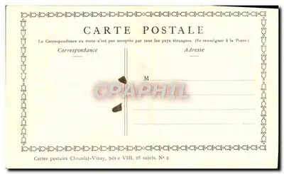 A Dança Camponesa — D'après Watteau — Chocolat-Vinay, Série VIII, N° 2 — Verso