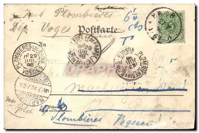 Kobieta na rowerze — niemiecka kartka pocztowa — wydawca nieznany — Rewers