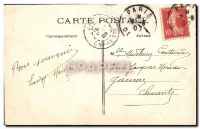 Antike Ansichtskarte Paris Montmartre Cloche — Rückseite
