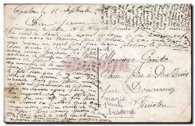 Langage des Fleurs — carte illustrée avec fleurs et légendes — Verso