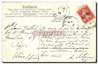 Junge Frau mit Hut aus Federn — Illustration — A.R.M.B. N° 834 — Rückseite