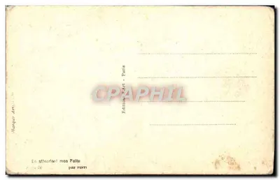 Tarjeta postal antigua Fantasía mujer desnuda erótica — Reverso