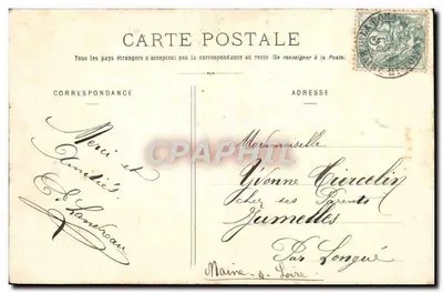 Criança com guarda-chuvas — O pai é cocheiro de fiacre — Edição Bergeret — Verso