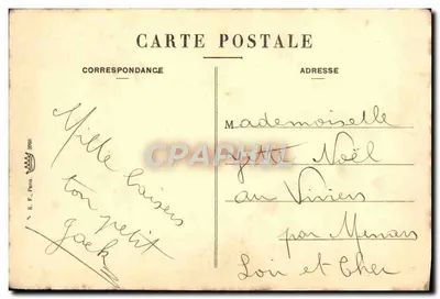 1910年のファッション — 2人の女性の風刺画 — 出版元 K. F. Paris — 裏面