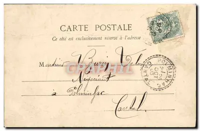 M. et Mme Auguste — scène comique avec chien — éditeur Spengler & Bessard, n° 1 — Verso