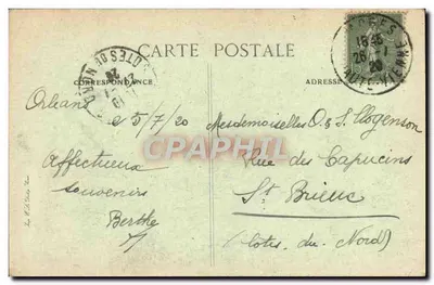 Orléans - La Catedral de San Croix (Fachada Norte) — editor Pothier, n° 523 — Reverso