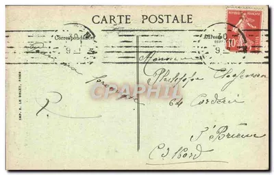 Bonsecours — Pomnik Jeanne d'Arc — Wydawca E. Le Deley, Paryż — Rewers