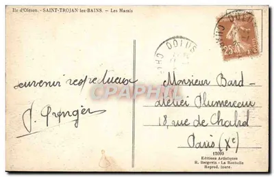 Les Marais — Île d'Oléron — Éditions Artistiques Ramuntcho — Verso