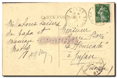 Cauterets — Skoczek Lutour — Wydawca nieznany, nr 394 — Rewers