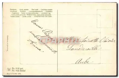 Antieke ansichtkaart Kind — Achterkant