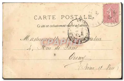 Stara pocztówka Depart De Christophe Colomb — Rewers