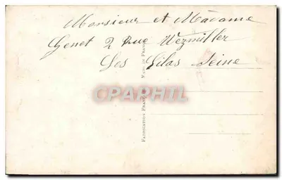 Menina com vestido escuro e laço azul — Boa Festa — DIX PARIS 2215 — Verso