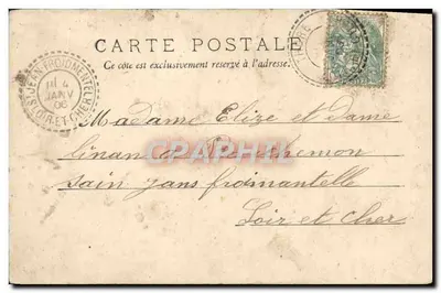 Vendôme — Clocher féodal de l'Abbaye de la Trinité — éditeur Bonnassier — Verso