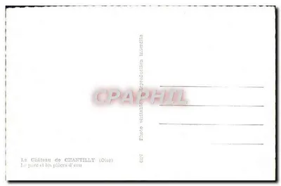 O parque e os corpos d'água — Castelo de Chantilly (Oise) — 4097 — Verso