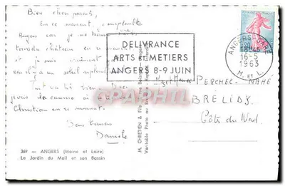 Jardim do Mail — Angers — editor Lionet — Verso