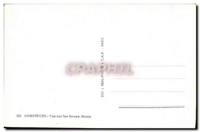 Compiègne — Widok na Beaux Monts — REAL-PHOTO C.A.P. - PARYŻ — Rewers