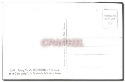 Presqu'île de Quiberon - Port Bora e a Côte até a Ponta do Observatório — Edição MESNY - 3599 — Verso