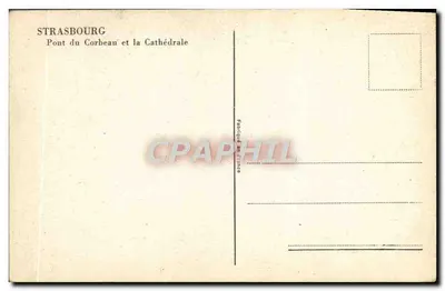 Strasbourg — Pont du Corbeau i Katedra — Wyprodukowane we Francji — Rewers