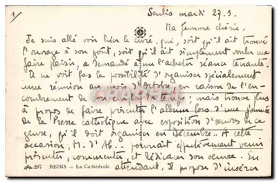 Reims — A Catedral — REIMS PHOTOGRAPHIQUE n°297 — Verso