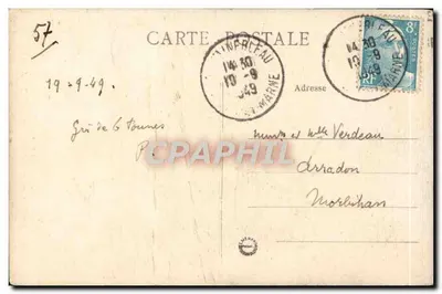 Floresta de Fontainebleau — A Pêra dos Druldes (Gorges de Franchard) — Coleção Artigues — Verso