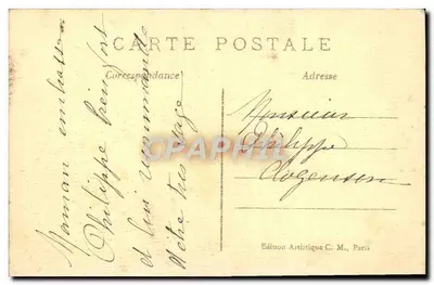 Paryż. Arc de Triomphe i Place de l'Étoile — Wysokość 49 metrów. Zaczęto w 1806 roku przez Napoleona I. C.M. — Rewers