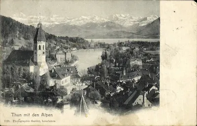 Thun com os Alpes — Fotografia Gabler, Interlaken, n°7221