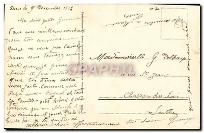 Biała róża — Urodziny — Paryż, 1918 — Rewers