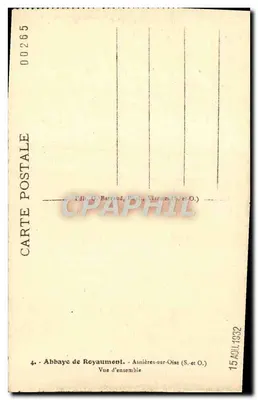 Abpia Royaumont — Widok ogólny — Wyd. G. Barraud, Fot. Viarmes (S. et O.) — Rewers