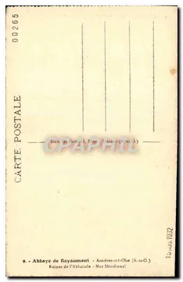 Abbaye de Royaumont — Ruines de l'Abbatiale — Mur Méridional — Wyd. G. Barrond, Plon, Viarmes (S.-et-O.) — Rewers