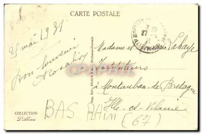 Estrasburgo — Orangerie sobre o lago — editor Braun & Cie, n° 2287 — Verso