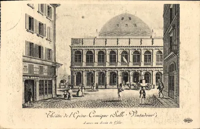Teatro da Ópera-Comique (Sala Ventadour) — desenho de Gillo — Editor E.D.