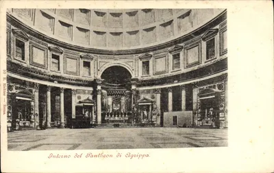 Widok wnętrza Panthéonu Agryppy — R. Richter — Rzym, n° 30