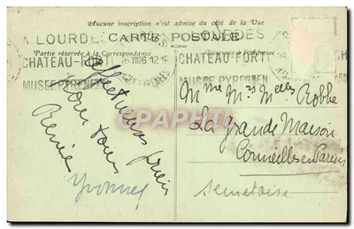 Lourdes (Hautes-Pyrénées) — La Grotte — Photoitype Marcel Délboy, Bordeaux — Verso