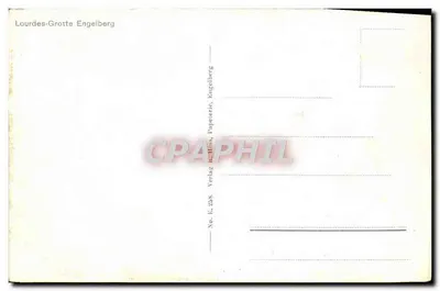 Gruta de Lourdes — Engelberg — Papeterie Engelberg, No. 5.258 — Verso